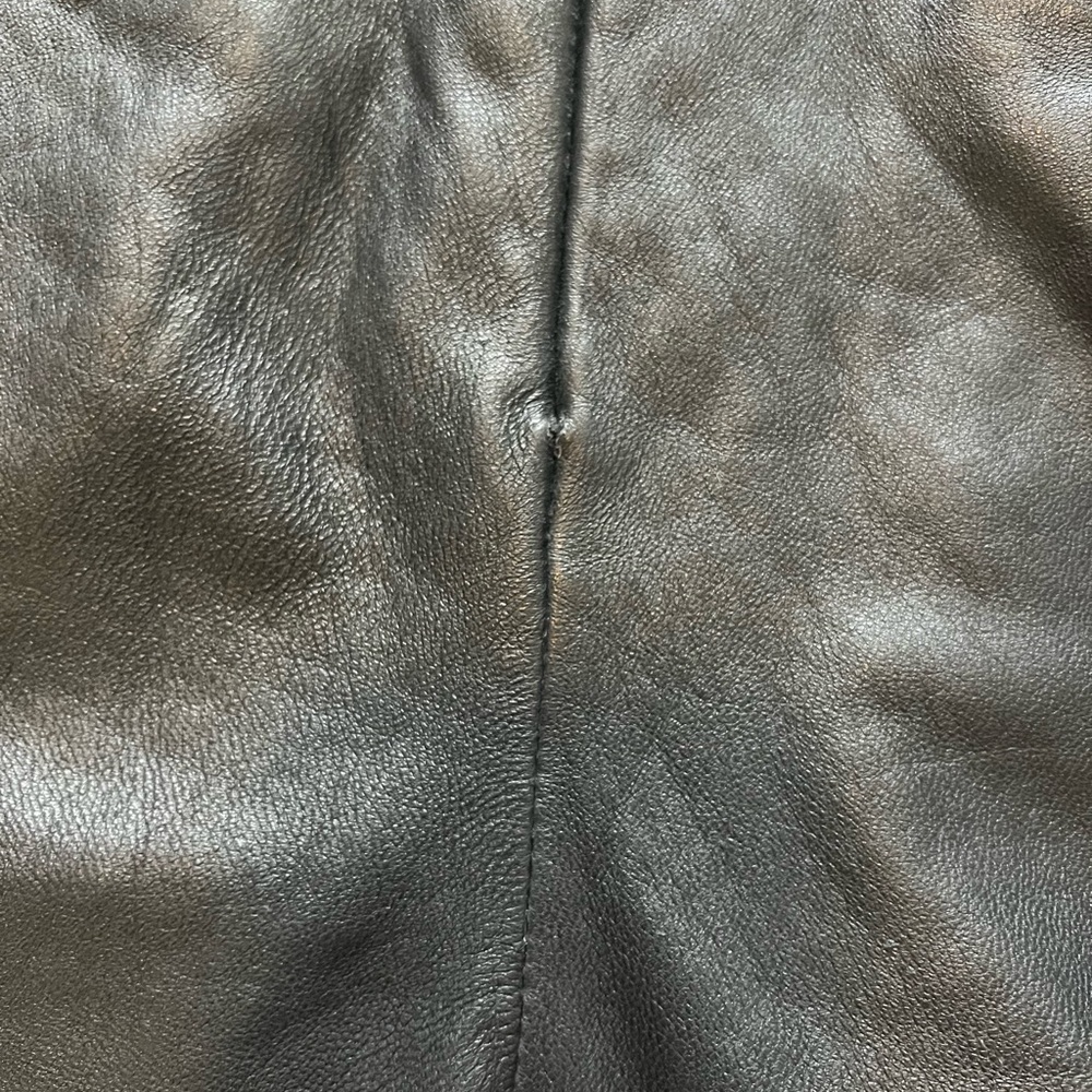 French Connection Black Leather Shorts Size 2 - Picture 3 of 6